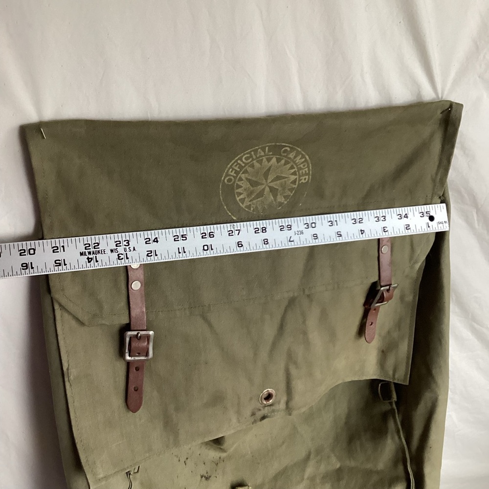 Vintage Boy Scouts Of America No 574 Yucca Pack Backpack Canvas Bag BSA Ruck - Picture 2 of 16